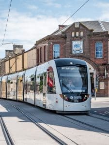 trams at foot of walk -1