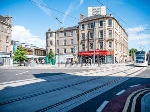 trams at foot of walk -5