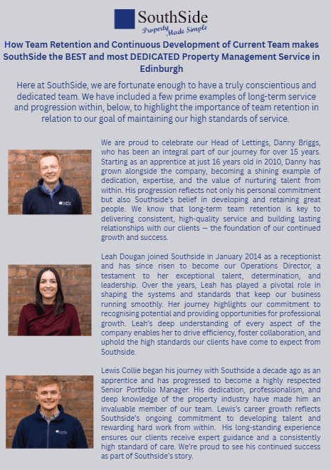 How Team Rentention and Continuous Development of Current Team Members makes SouthSide the Best